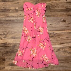 Signature by Sangria Pink Floral Midi Dress